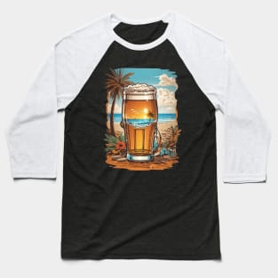 Beer and Beach Lover Shirt and Sticker Baseball T-Shirt